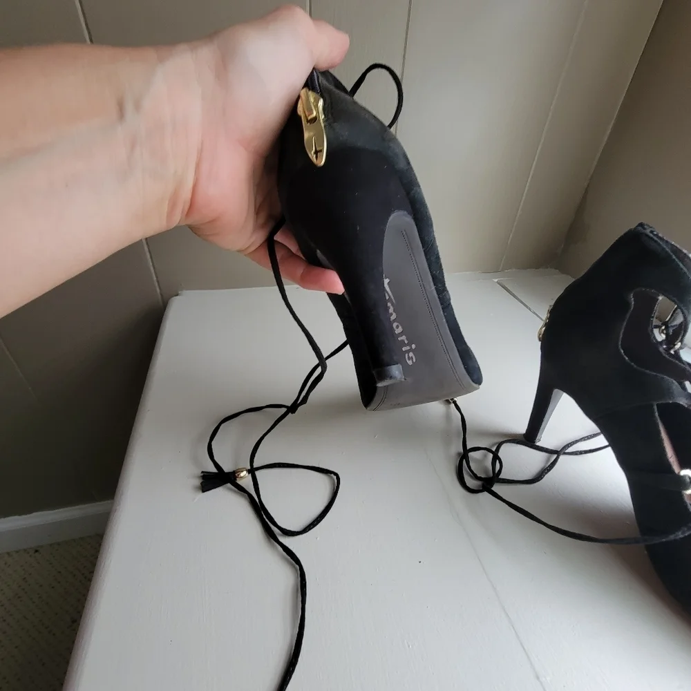 Tamaris, Black suede wrap pump, Size 40 (81/2-9) - Picture 5 of 6